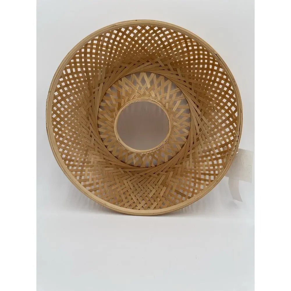 IKEA Round Serving Basket Bamboo Crackers Breads Chips Or Wall Display Basket